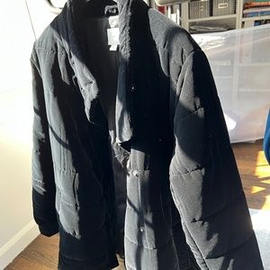 J.Jill Black Velvet Quilted Puffer Jacket XL. Fits XXL. New without tags